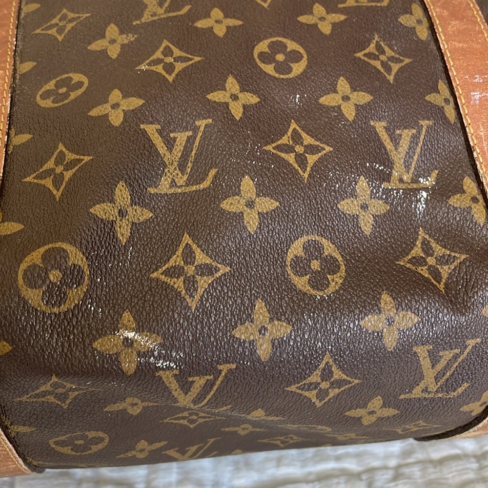 Vintage Authentic Louis Vuitton Large Duffle Weekender 1970’s / 80s Era Monogram - Picture 10 of 17